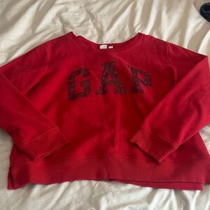 GAP Women's Bold Red Crew Neck Sweater